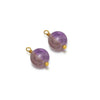 Natural Stone Stainless Steel Round Pendant Electroplated Diy Jewelry Bracelet Necklace Accessories