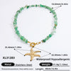 Natural Stone Stainless Steel Starfish Clavicle Chain Necklace For Women Electroplated Niche Light Luxury Non Fading