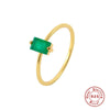 Natural Stone Sterling Silver Geometric Light Luxury Ring With Electroplating Treatment