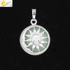 Natural Stone Sun And Moon Pendant Necklace With Alloy Accessories Electroplated Minimalist Crystal Jewelry