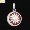 Natural Stone Sun And Moon Pendant Necklace With Alloy Accessories Electroplated Minimalist Crystal Jewelry