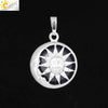 Natural Stone Sun And Moon Pendant Necklace With Alloy Accessories Electroplated Minimalist Crystal Jewelry