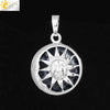 Natural Stone Sun And Moon Pendant Necklace With Alloy Accessories Electroplated Minimalist Crystal Jewelry