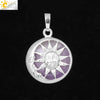 Natural Stone Sun And Moon Pendant Necklace With Alloy Accessories Electroplated Minimalist Crystal Jewelry