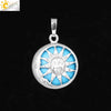 Natural Stone Sun And Moon Pendant Necklace With Alloy Accessories Electroplated Minimalist Crystal Jewelry