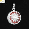 Natural Stone Sun And Moon Pendant Necklace With Alloy Accessories Electroplated Minimalist Crystal Jewelry