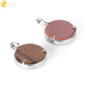 Natural Stone Sun And Moon Pendant Necklace With Alloy Accessories Electroplated Minimalist Crystal Jewelry
