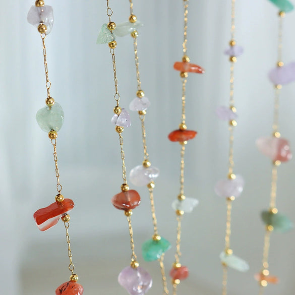 Natural Stone 316L Stainless Steel Gold Plated Pendant Necklace And Bracelet Fashion Jewelry Accessories