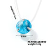 Natural Style Copper Necklace With Transparent Line And Zircon Inlaid Drop Pendant Delicate Clavicle Chain