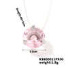 Natural Style Copper Necklace With Transparent Line And Zircon Inlaid Drop Pendant Delicate Clavicle Chain
