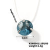 Natural Style Copper Necklace With Transparent Line And Zircon Inlaid Drop Pendant Delicate Clavicle Chain