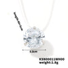 Natural Style Copper Necklace With Transparent Line And Zircon Inlaid Drop Pendant Delicate Clavicle Chain