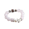 Natural Style Handmade Crystal And Freshwater Pearl Bracelet With Strawberry Crystal And Bow Design