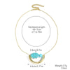 Natural Turquoise Beaded Jewelry Geometric Bohemian Style Double Layer Drop Pendant Necklace With Electroplating