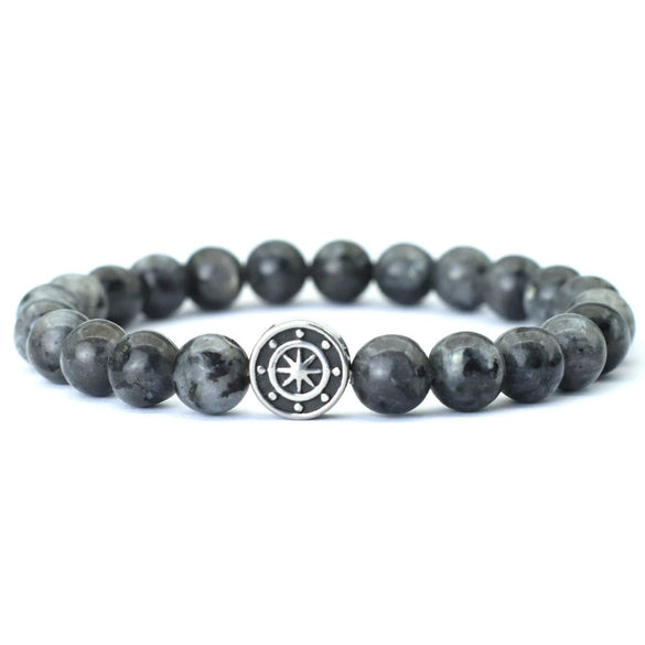 Natural White Pine Blue Pine Elastic String Beaded Handmade Agate Bracelet With Animal Zodiac Pattern For Men And Women
