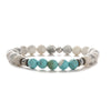 Natural White Pine Blue Pine Elastic String Beaded Handmade Agate Bracelet With Animal Zodiac Pattern For Men And Women