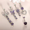 Navel Buckle Piercing Navel Nail Stainless Steel Copper With New Zircon Geometric Hip Hop Style Electroplated