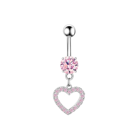 Navel Buckle Piercing Navel Nail Stainless Steel Copper With New Zircon Geometric Hip Hop Style Electroplated