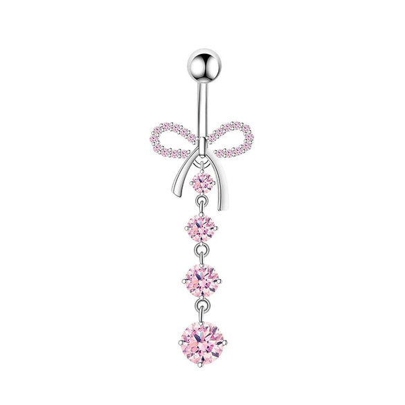 Navel Buckle Piercing Navel Nail Stainless Steel Copper With New Zircon Geometric Hip Hop Style Electroplated