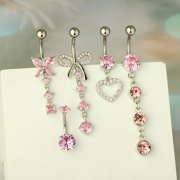 Navel Decoration Stainless Steel Geometric Simple Style Electroplating Jewelry