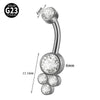 Navel Ring Heartshaped Zircon G23 Titanium Geometric Style