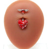 Navel Ring Jewelry Stainless Steel Hollow Heartshaped With Bat And Angel Wings Electroplating Design Unisex Animals Zodiac