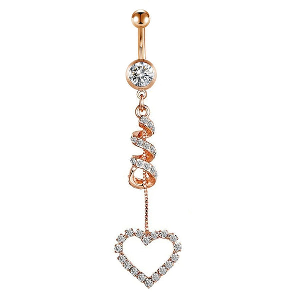 Navel Ring Set Stainless Steel Bow Style Body Piercing Jewelry
