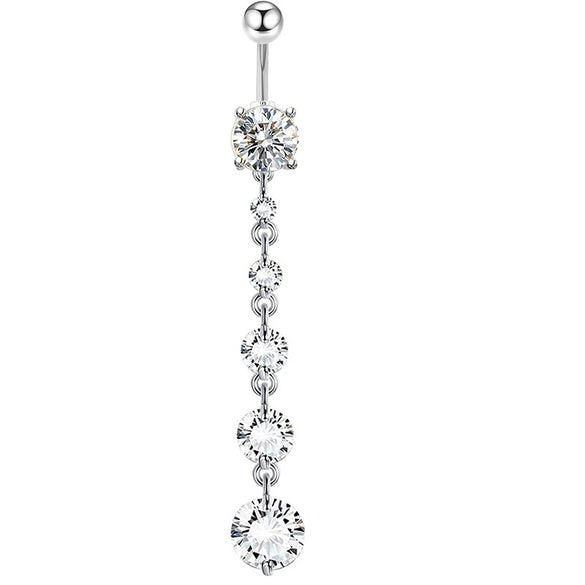 Navel Ring Set Stainless Steel Bow Style Body Piercing Jewelry