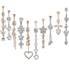 Navel Ring Set Stainless Steel Bow Style Body Piercing Jewelry