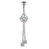 Navel Ring Set Stainless Steel Bow Style Body Piercing Jewelry