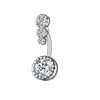 Navel Ring Set Stainless Steel Bow Style Body Piercing Jewelry