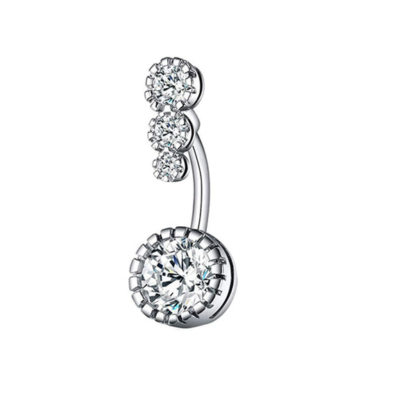 Navel Ring Set Stainless Steel Bow Style Body Piercing Jewelry