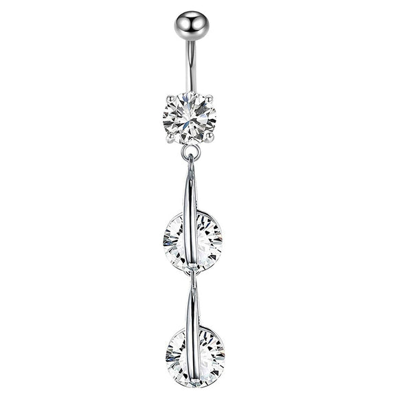 Navel Ring Set Stainless Steel Bow Style Body Piercing Jewelry