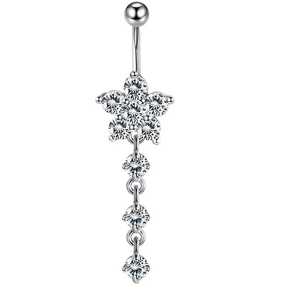 Navel Ring Set Stainless Steel Bow Style Body Piercing Jewelry
