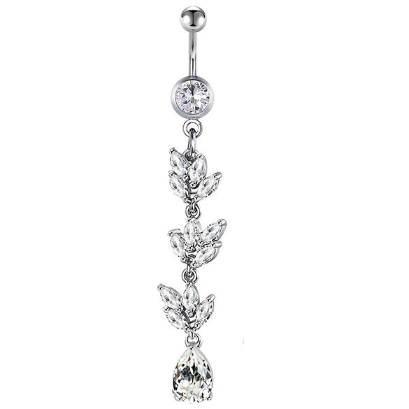 Navel Ring Set Stainless Steel Bow Style Body Piercing Jewelry