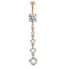 Navel Ring Set Stainless Steel Bow Style Body Piercing Jewelry