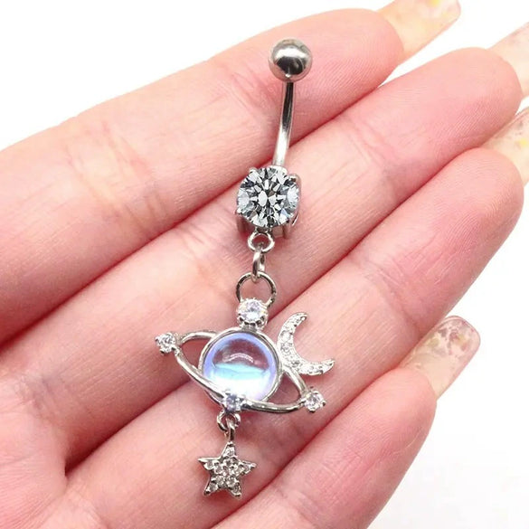 Navel Ring Stainless Steel Animal Zodiac Electroplated Body Piercing Jewelry