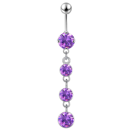 Navel Ring Stainless Steel Heart Shape Electroplating Accessories