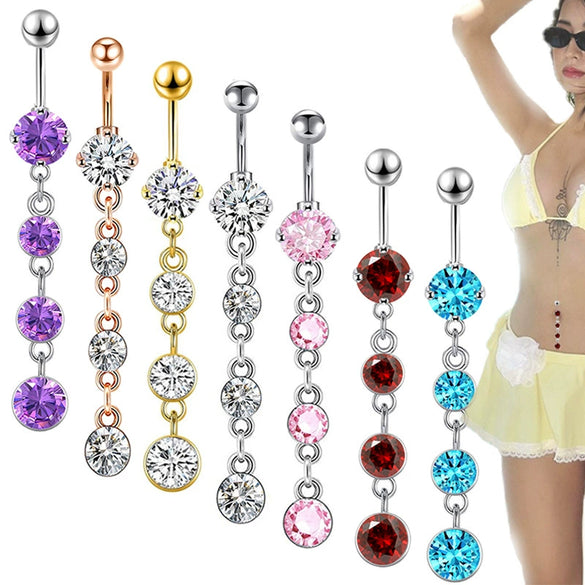 Navel Ring Stainless Steel Heart Shape Electroplating Accessories
