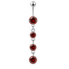 Navel Ring Stainless Steel Heart Shape Electroplating Accessories