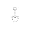 Navel Ring Stainless Steel Heart Shape Electroplating Body Piercing Jewelry
