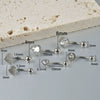 Navel Ring Stainless Steel Heart Shaped Inlaid Zircon Piercing Ornament