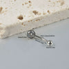Navel Ring Stainless Steel Heart Shaped Inlaid Zircon Piercing Ornament