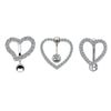 Navel Ring Stainless Steel Heart Tassel Cross Zircon Diamond Styling