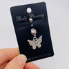 Navel Ring Stainless Steel Heartshaped Butterfly Pendant Electroplating Women's Jewelry