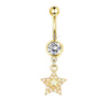 Navel Ring Stainless Steel Heartshaped Butterfly Pendant Electroplating Women's Jewelry
