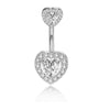Navel Ring Stainless Steel Heartshaped Constellation Pattern Goldplated Unisex
