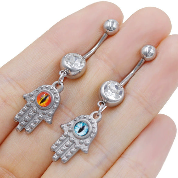 Navel Ring Titanium Alloy Heart Shape Unisex Piercing Jewelry
