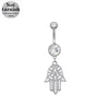 Navel Ring Titanium Alloy Heart Shape Unisex Piercing Jewelry