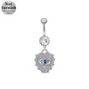 Navel Ring Titanium Alloy Heart Shape Unisex Piercing Jewelry